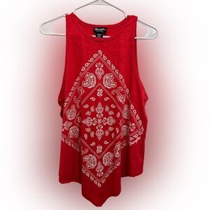Wrangler Red Bandana-Print Sleeveless Tank